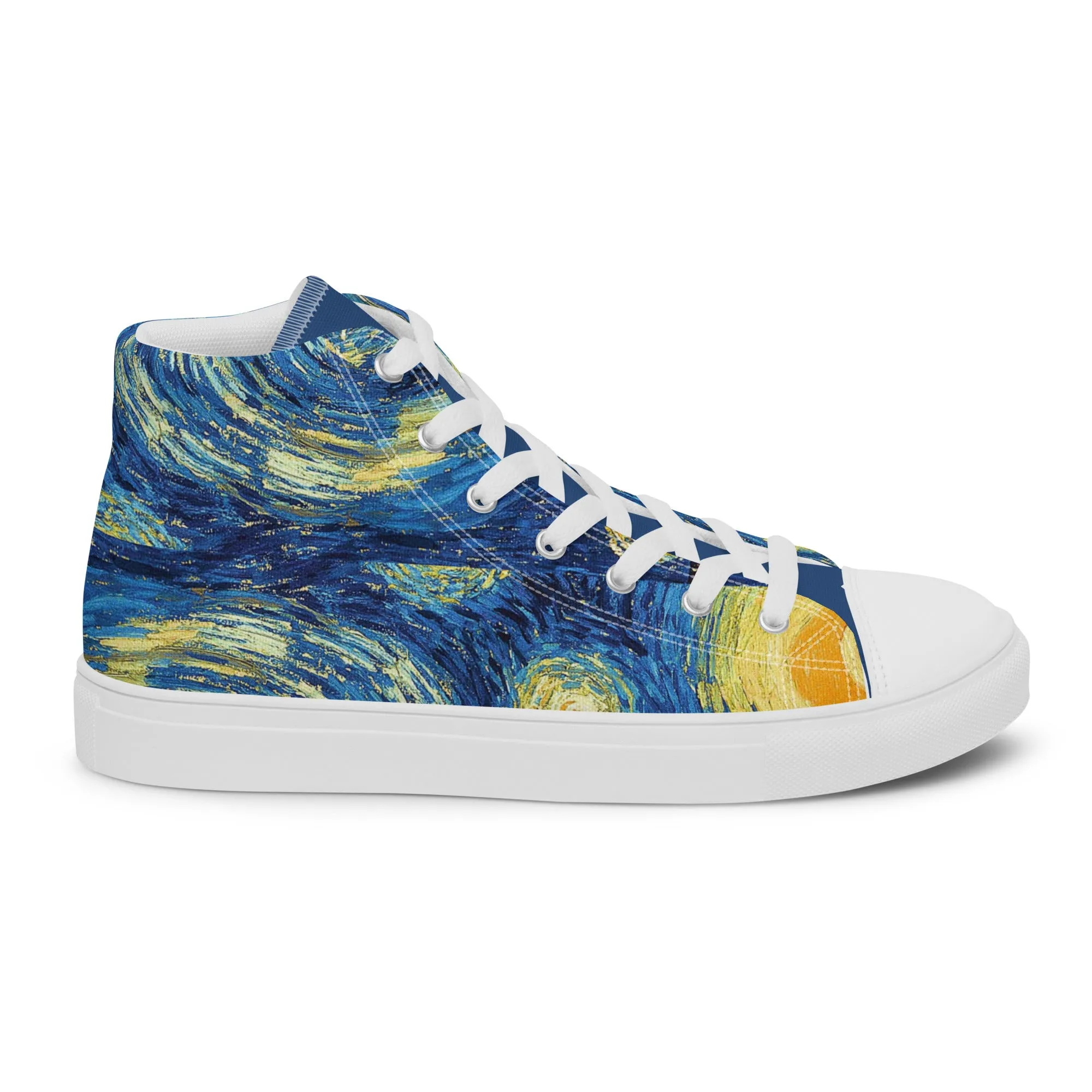 Women’s high top Van Gogh Inspired Starry Night canvas shoes