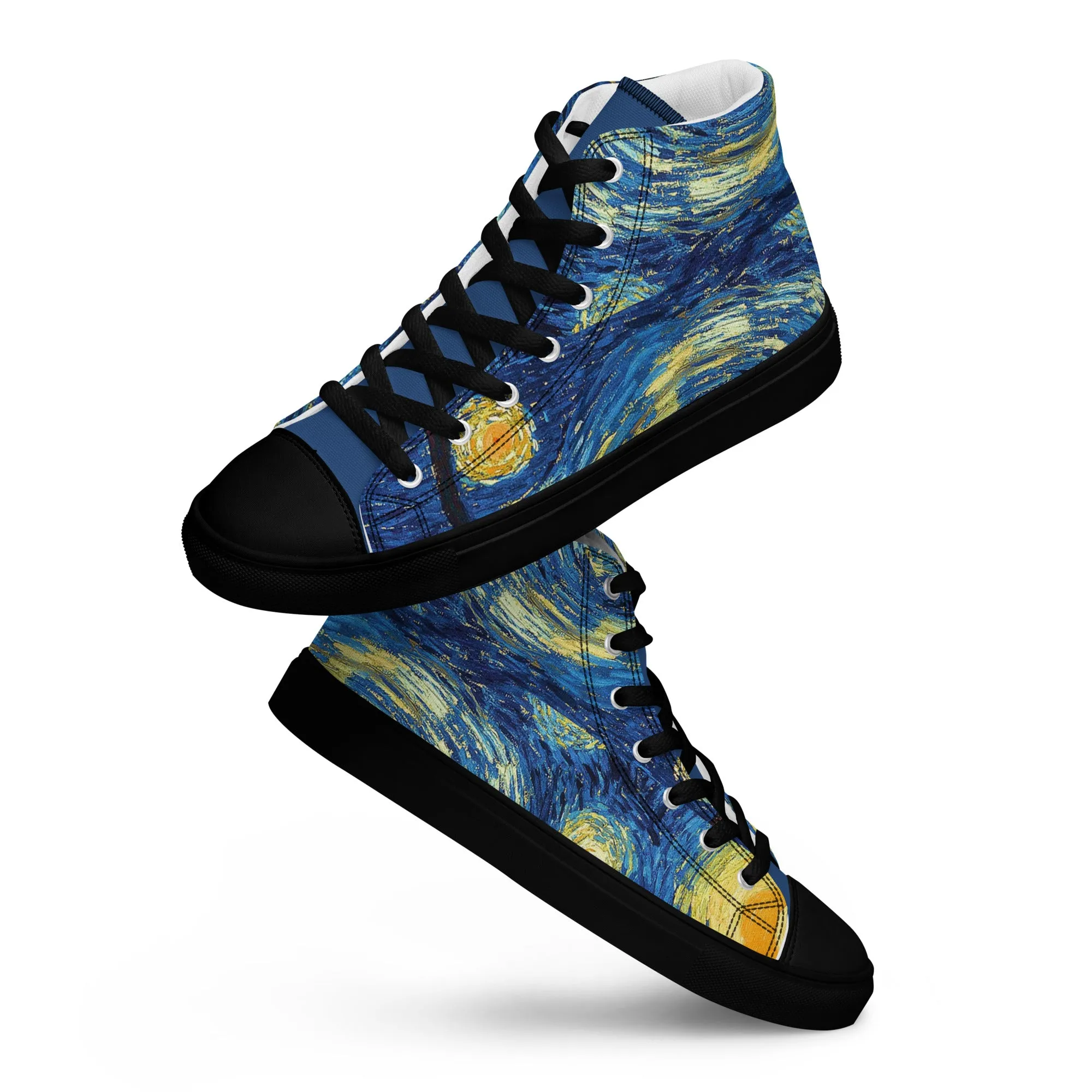 Women’s high top Van Gogh Inspired Starry Night canvas shoes