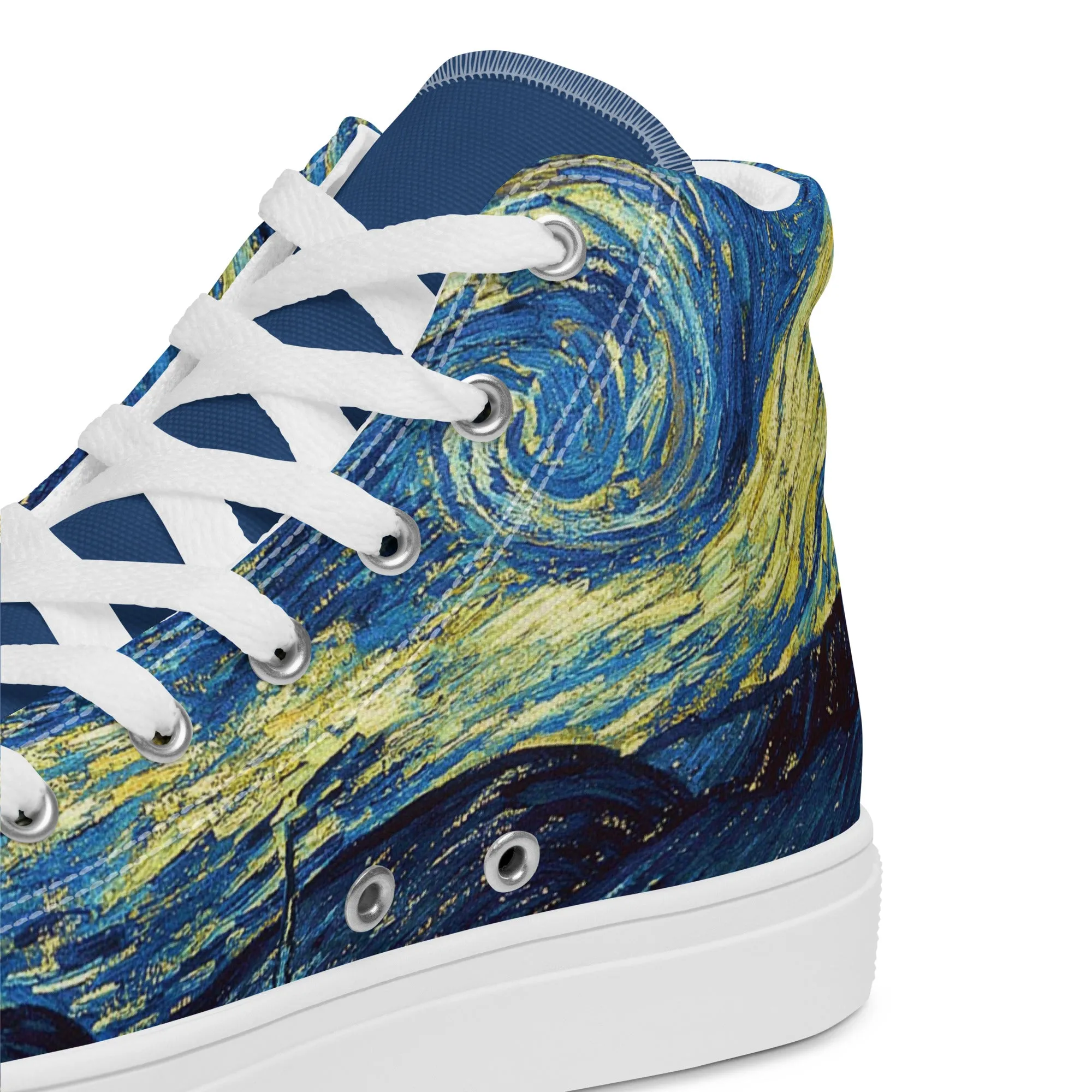 Women’s high top Van Gogh Inspired Starry Night canvas shoes