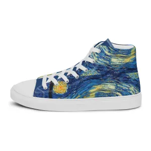 Women’s high top Van Gogh Inspired Starry Night canvas shoes