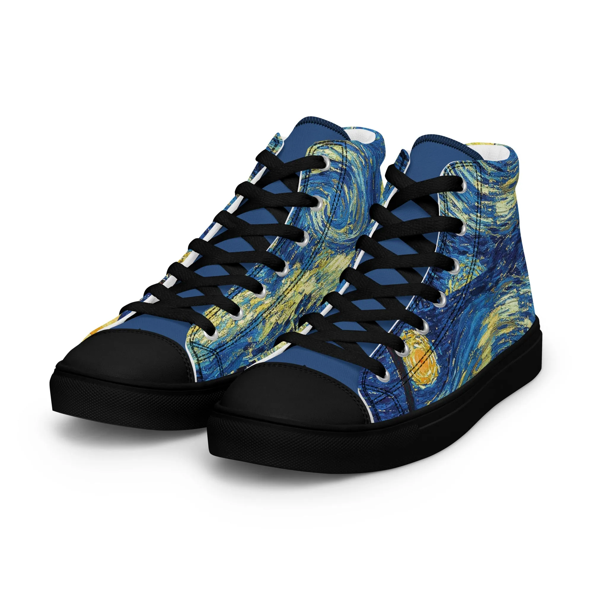 Women’s high top Van Gogh Inspired Starry Night canvas shoes