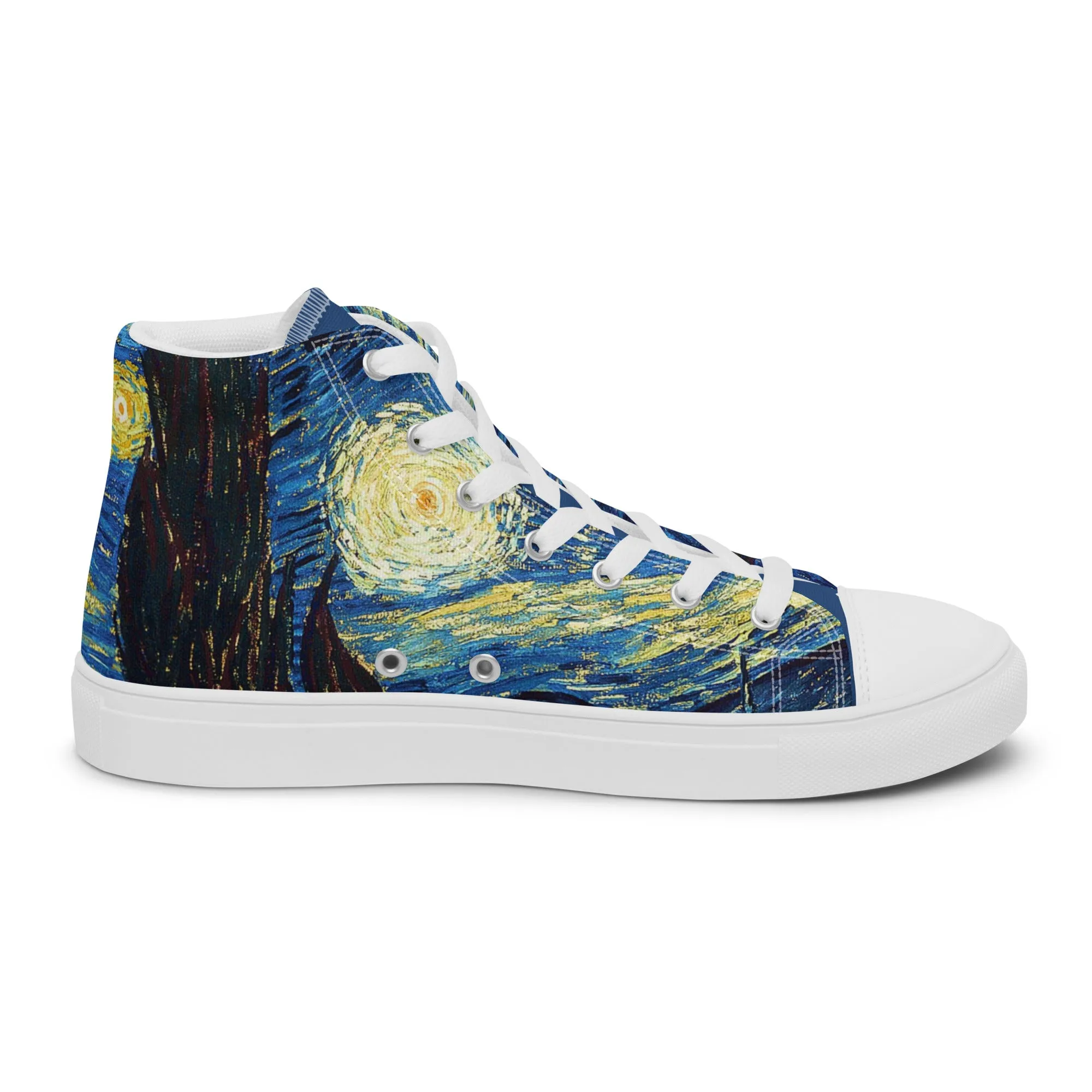 Women’s high top Van Gogh Inspired Starry Night canvas shoes