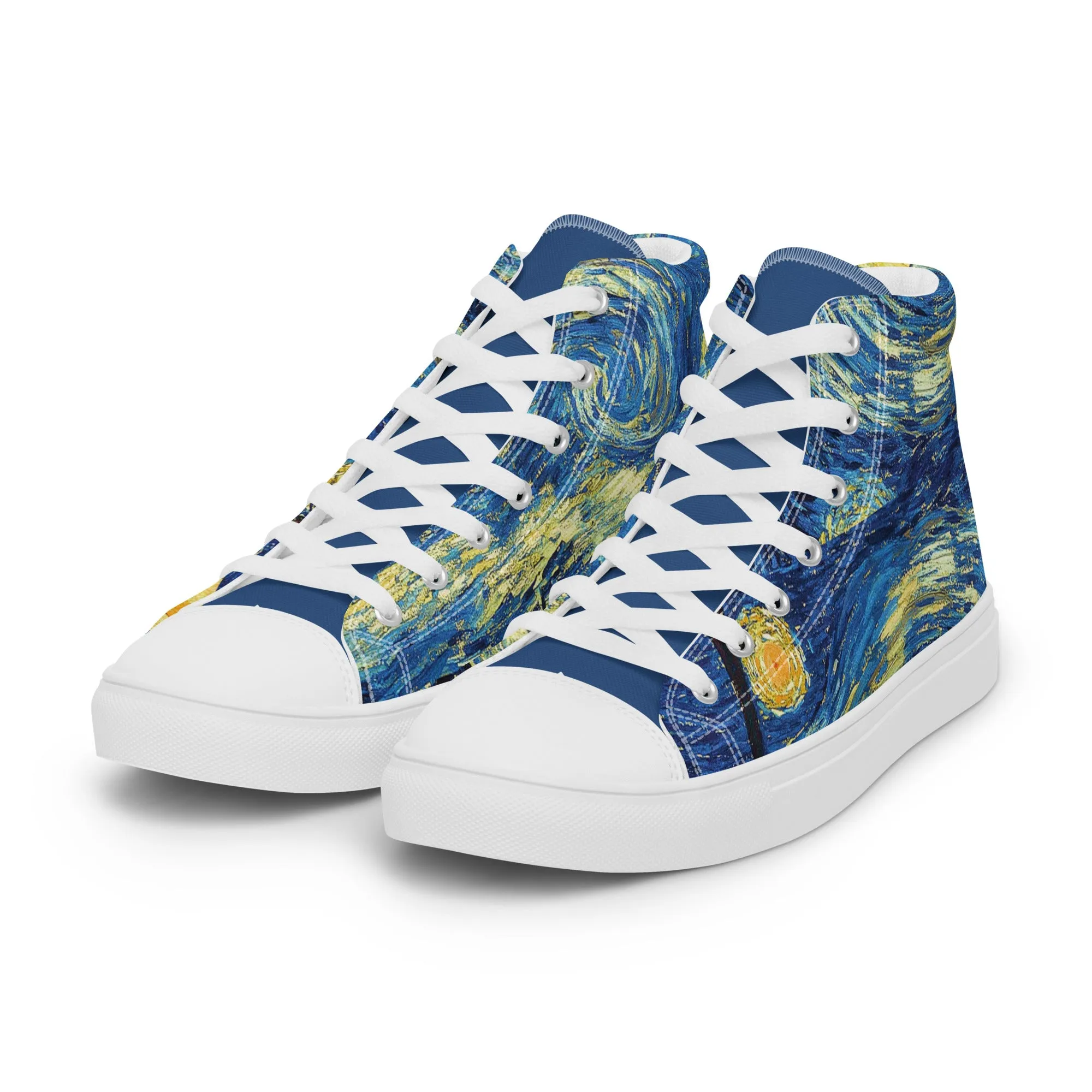 Women’s high top Van Gogh Inspired Starry Night canvas shoes