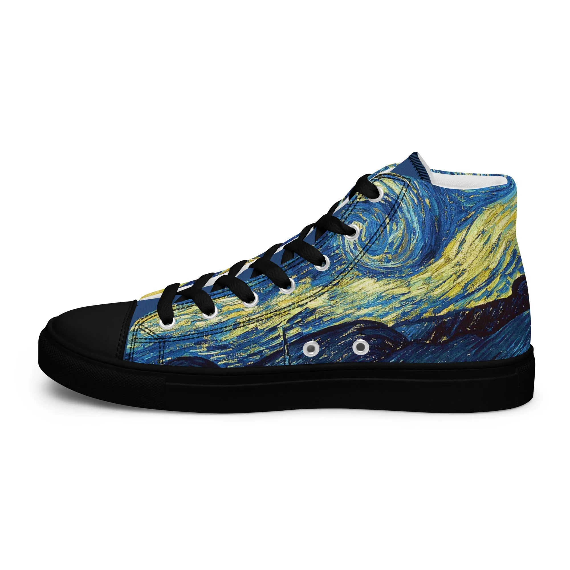 Women’s high top Van Gogh Inspired Starry Night canvas shoes