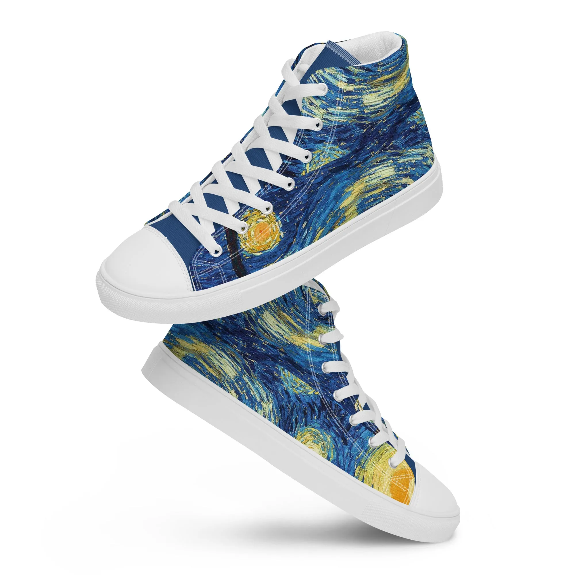 Women’s high top Van Gogh Inspired Starry Night canvas shoes