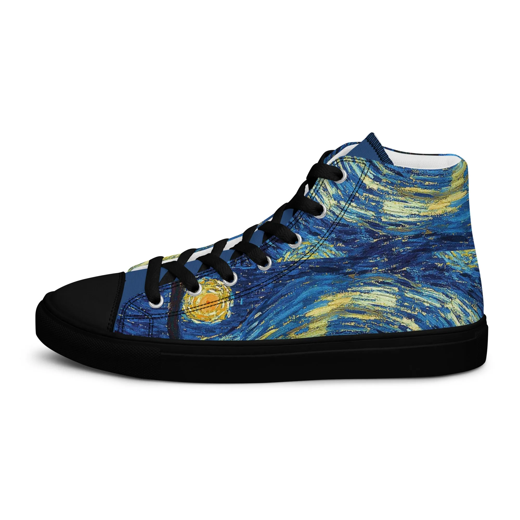 Women’s high top Van Gogh Inspired Starry Night canvas shoes