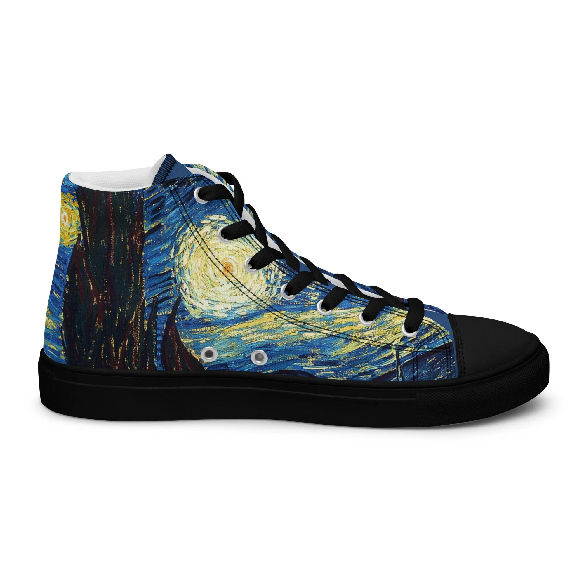 Women’s high top Van Gogh Inspired Starry Night canvas shoes