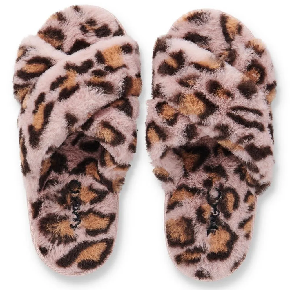 Women's Pink Cheetah Slippers